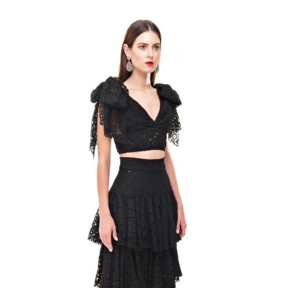 Bambah Black Lace Triangle Top - Picture 2 of 8